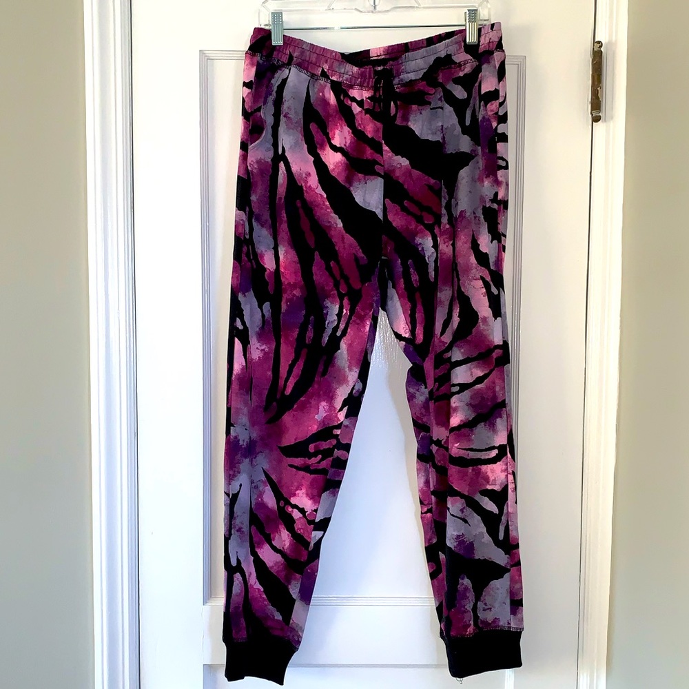 Purple Tie Dye Zebra Print Lularoe Jax Sweatpant Joggers